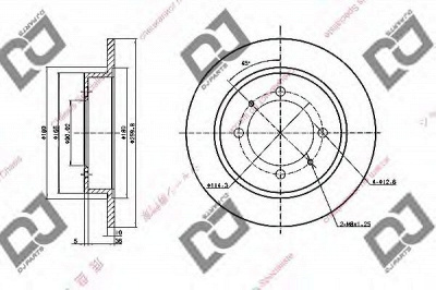 DJ PARTS bd1834 -  Тормозной диск